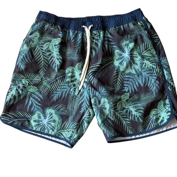 Fair Harbor The Anchor Short Mens Size XXL Swim Trunks Pockets Tropical Palm - Picture 1 of 6